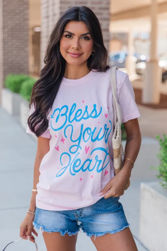 Bless Your Heart Pink Graphic Tee sold by Pink Lily