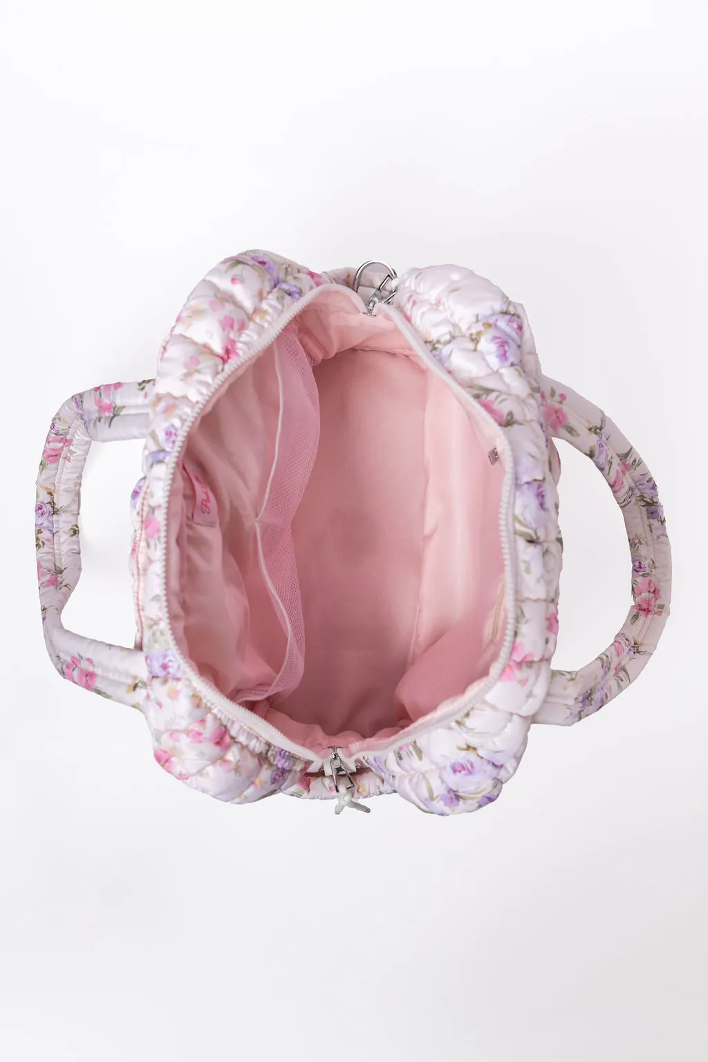 Pink Floral Quilted Puffy Weekender sold by Pink Lily product image thumbnail 4