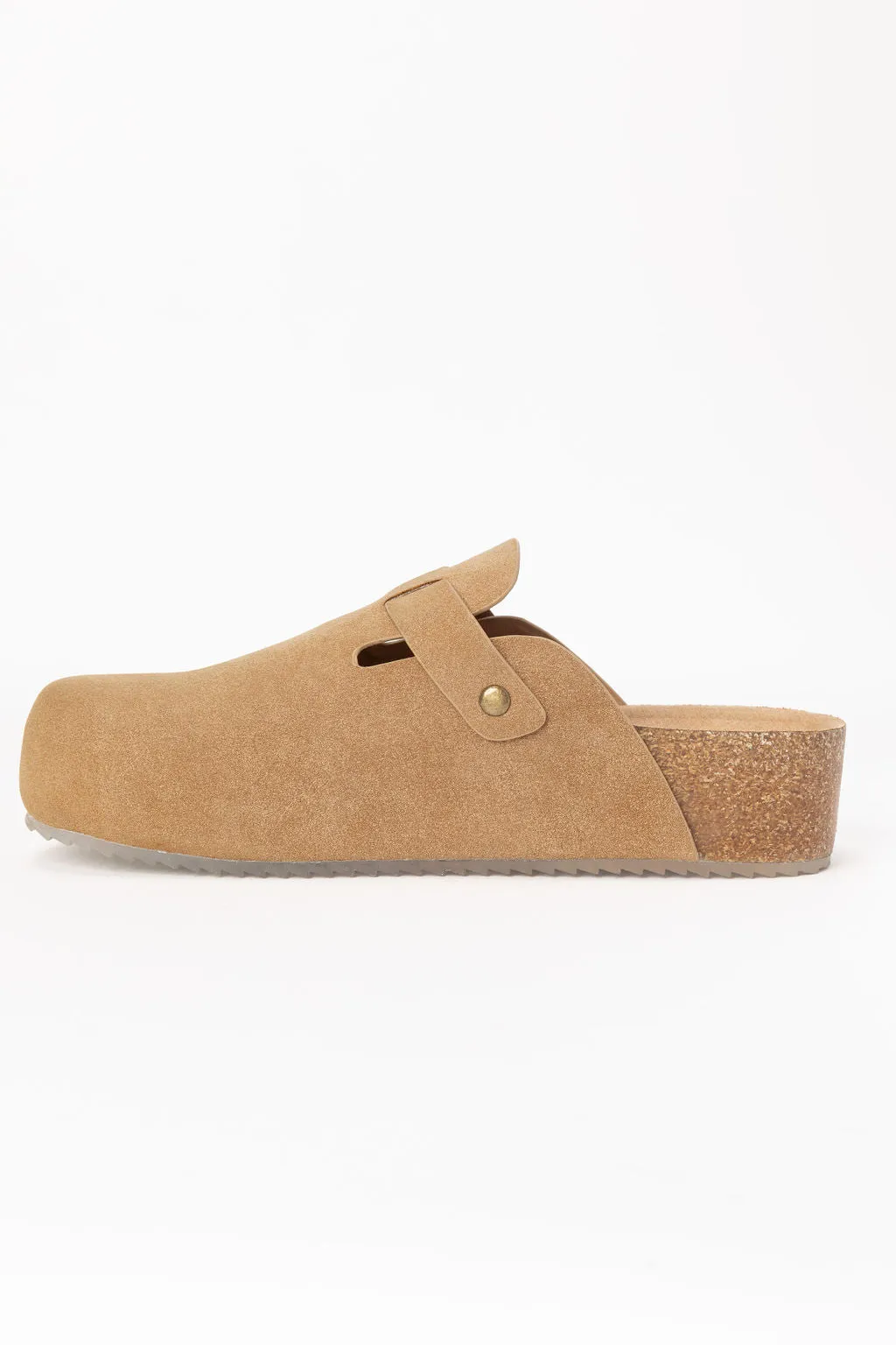 Elyse Suede Taupe Clog sold by Pink Lily product image thumbnail 4