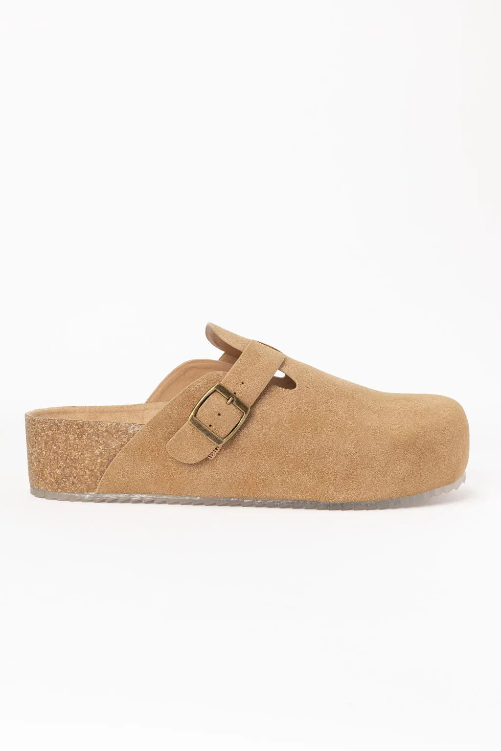 Elyse Suede Taupe Clog sold by Pink Lily product image thumbnail 3