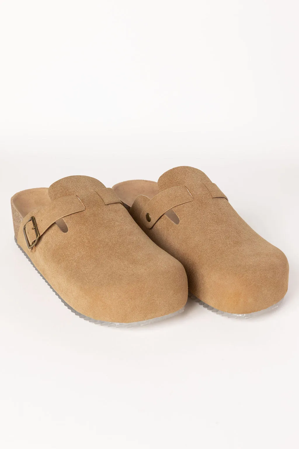 Elyse Suede Taupe Clog sold by Pink Lily product image thumbnail 2