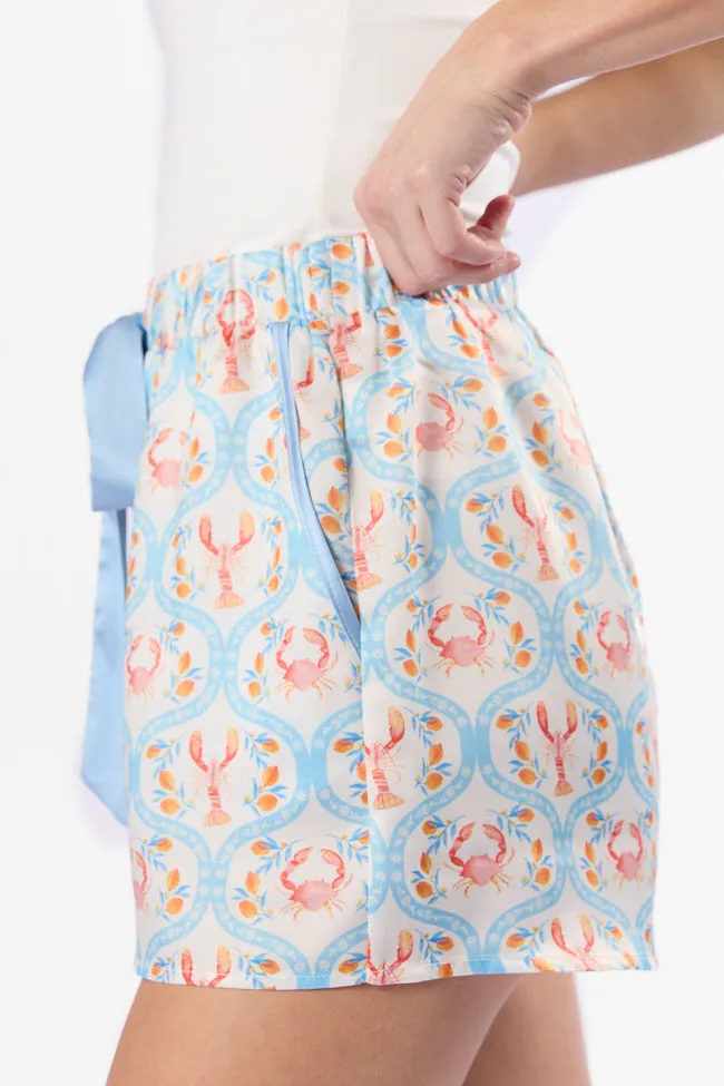 Rest Up In The Cutest Catch Satin Pajama Shorts FINAL SALE sold by Pink Lily product image thumbnail 3