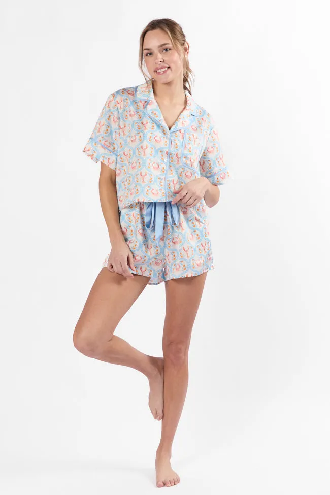 Rest Up In The Cutest Catch Satin Pajama Top FINAL SALE sold by Pink Lily product image thumbnail 3