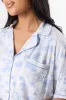 Under the Stars Blue Coastal Toile Short Sleeve Pajama Top sold by Pink Lily