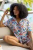 Under the Stars Postcards Short Sleeve Pajama Top SALE sold by Pink Lily