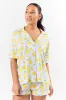 Under the Stars Lemon Print Short Sleeve Pajama Top FINAL SALE sold by Pink Lily