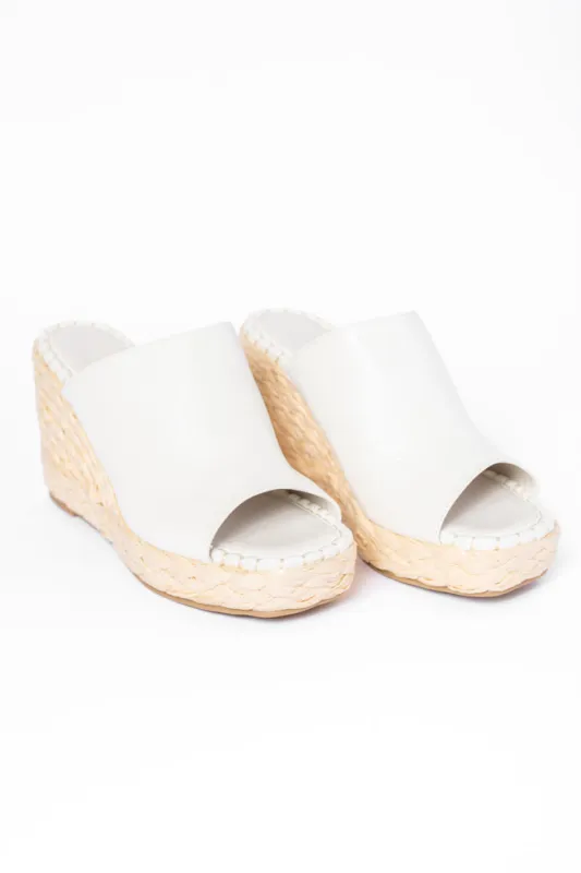 Amara White Wedges FINAL SALE sold by Pink Lily