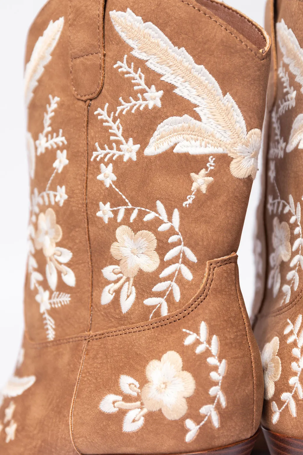 Paige Cocoa Embroidered Booties SALE sold by Pink Lily product image thumbnail 3