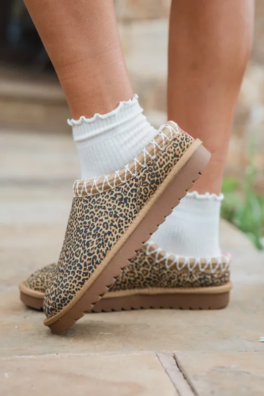 Sydney Leopard Short Slip-On Booties SALE sold by Pink Lily