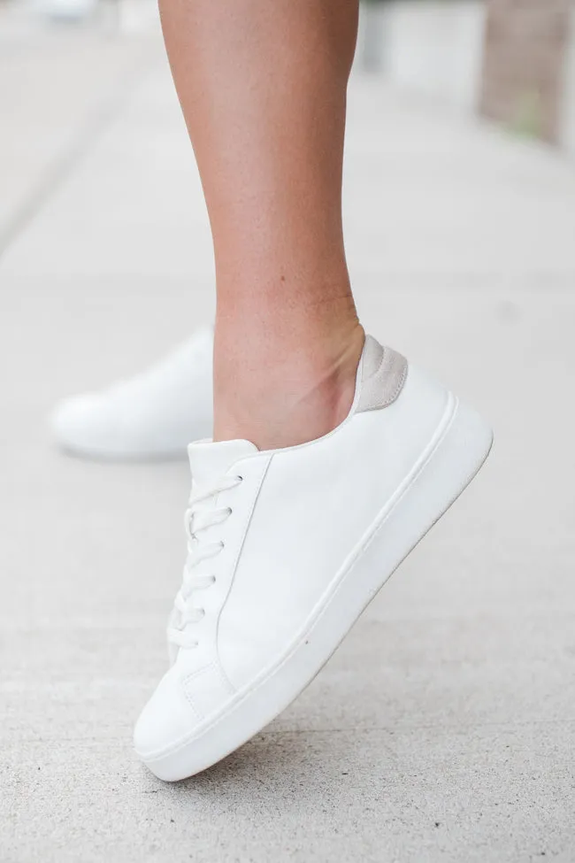 Karlie Taupe Heel White Sneakers FINAL SALE sold by Pink Lily