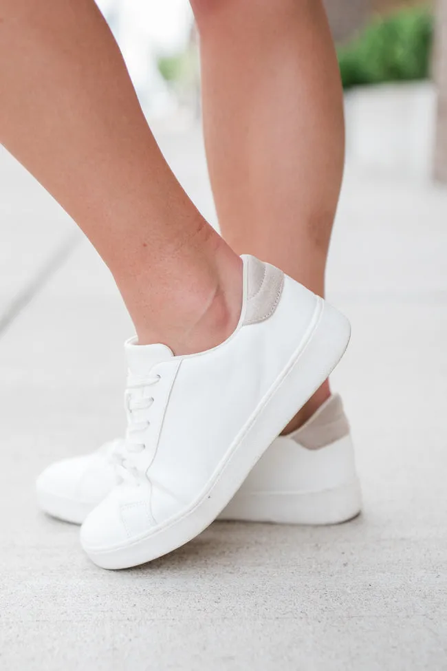 Karlie Taupe Heel White Sneakers FINAL SALE sold by Pink Lily product image thumbnail 3