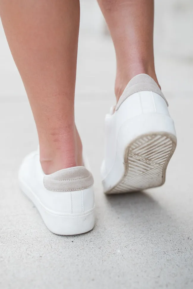 Karlie Taupe Heel White Sneakers FINAL SALE sold by Pink Lily product image thumbnail 4