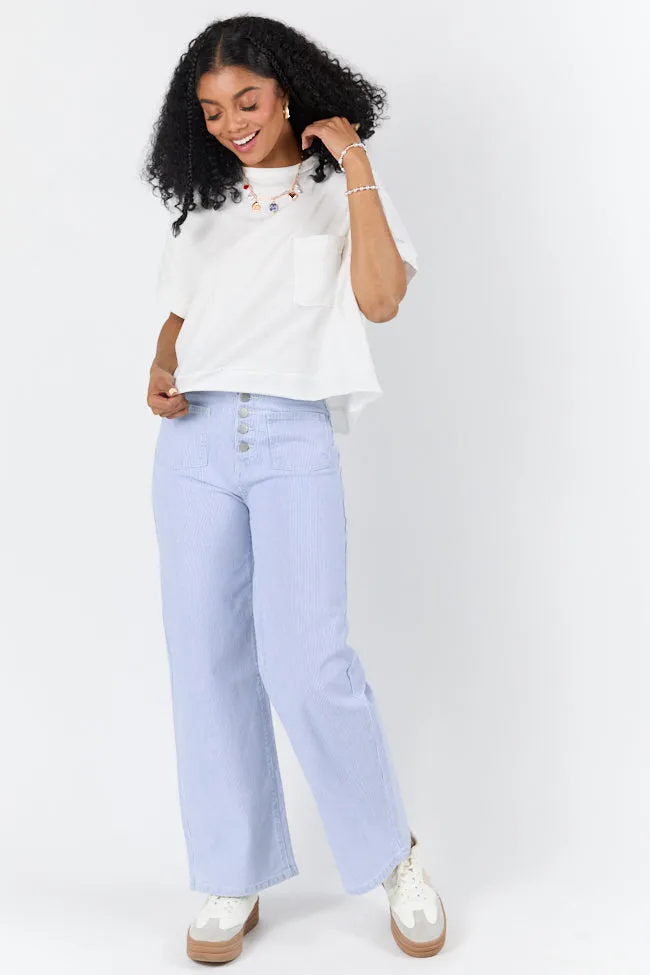 Walk Out White Oversized Washed Crop Knit Top FINAL SALE sold by Pink Lily product image thumbnail 4