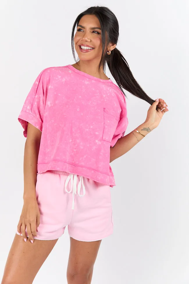 Walk Out Pink Oversized Washed Crop Knit Top FINAL SALE sold by Pink Lily product image thumbnail 2