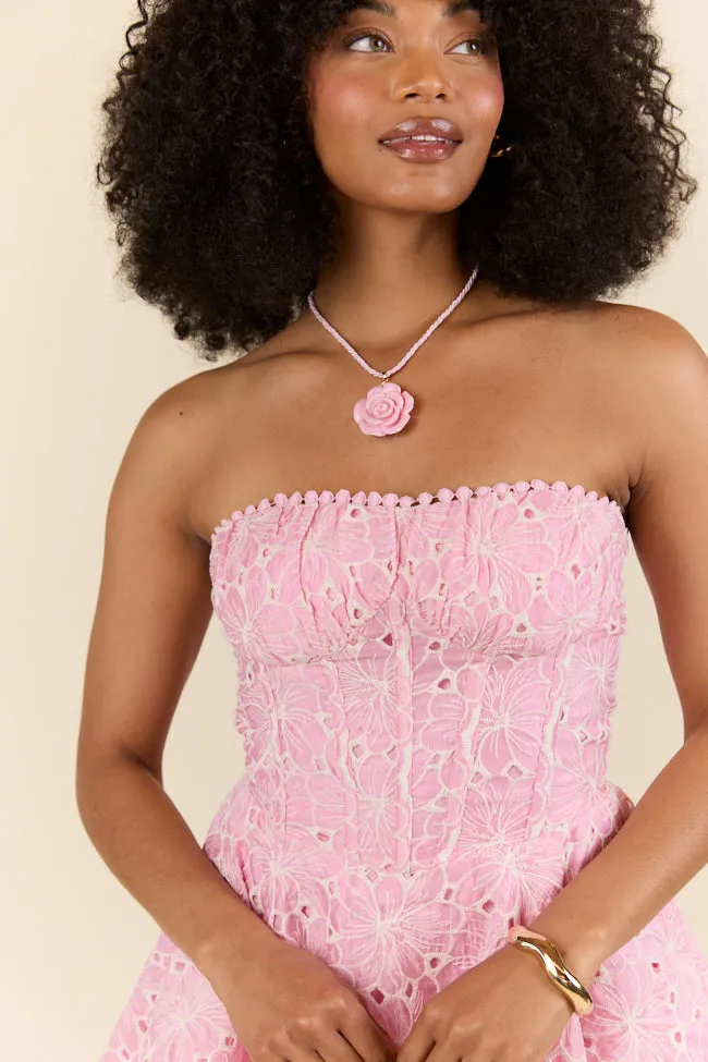 Sunlit Garden Pink Floral Lace Romper FINAL SALE sold by Pink Lily product image thumbnail 2