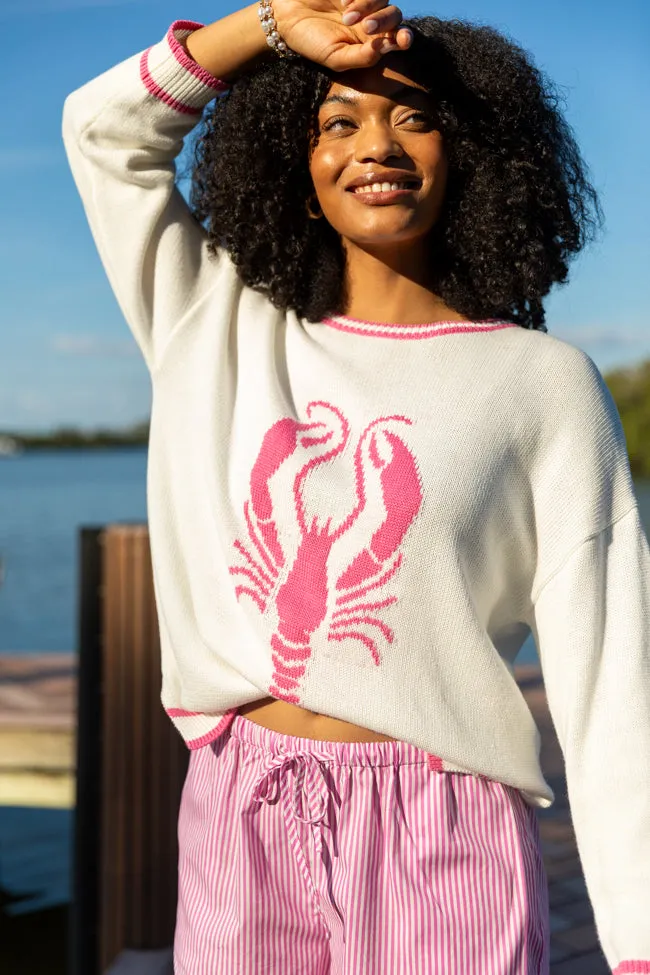 Best Catch Pink Lobster Sweater sold by Pink Lily