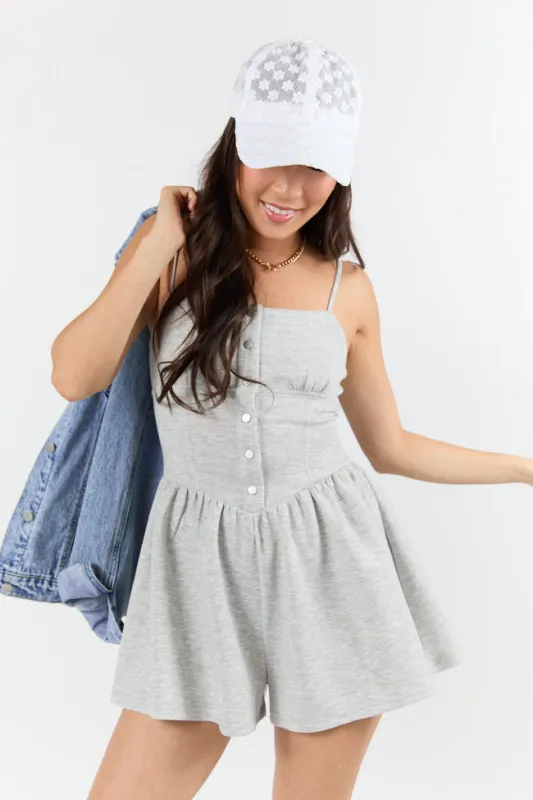 On Set Scuba Terry Bustier Romper sold by Pink Lily