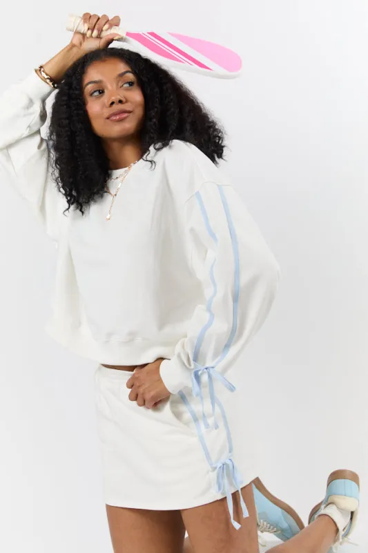 Close Ties White Bow Skort FINAL SALE sold by Pink Lily