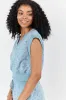 March On Blue Floral Print Knit Vest sold by Pink Lily
