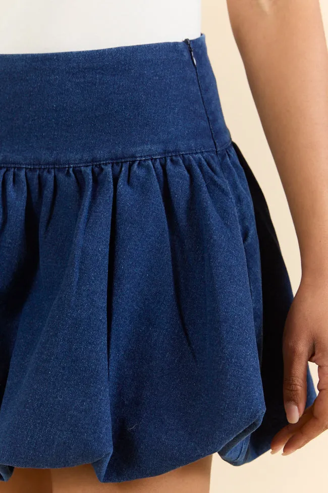 Lowcountry Luxury Dark Wash Bubble Hem Denim Skirt FINAL SALE sold by Pink Lily product image thumbnail 3