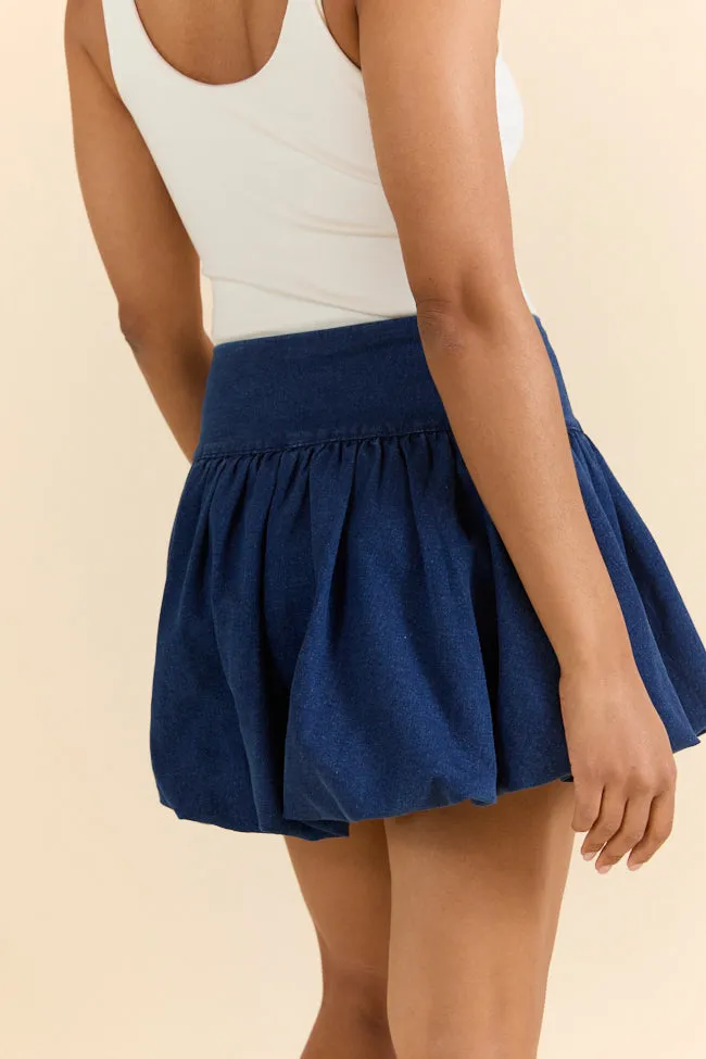 Lowcountry Luxury Dark Wash Bubble Hem Denim Skirt FINAL SALE sold by Pink Lily product image thumbnail 5