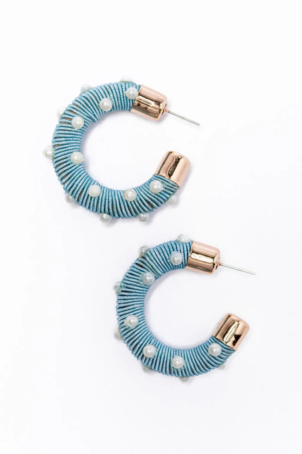Blue Pearl Hoop Earrings FINAL SALE sold by Pink Lily product image thumbnail 2