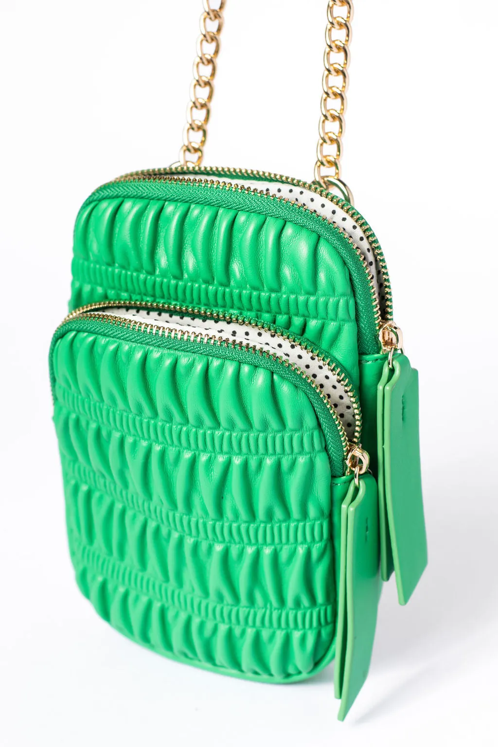 Green Ruched Crossbody Purse FINAL SALE sold by Pink Lily product image thumbnail 3
