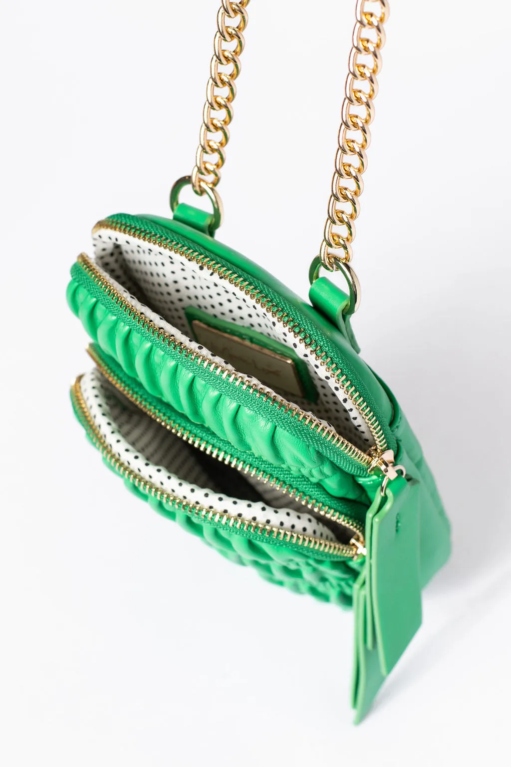 Green Ruched Crossbody Purse FINAL SALE sold by Pink Lily product image thumbnail 4
