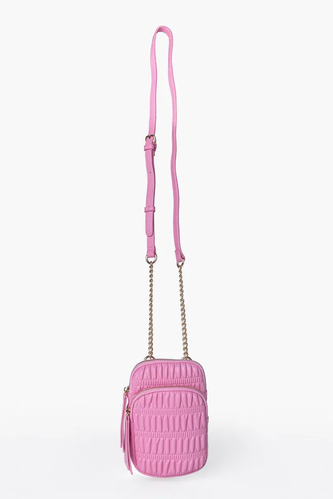 Pink Ruched Crossbody Purse DOORBUSTER sold by Pink Lily product image thumbnail 2