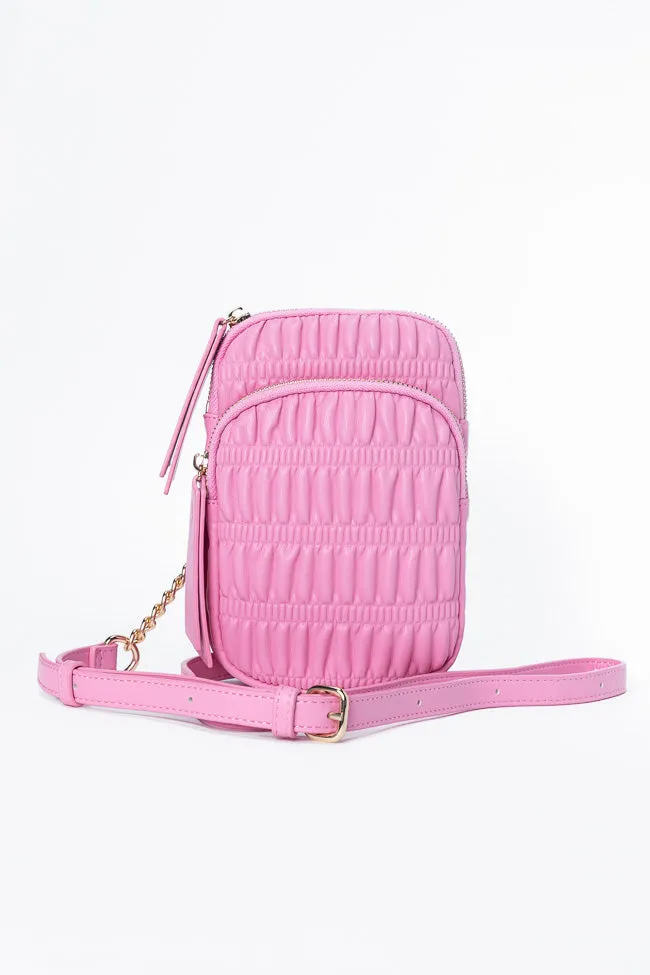 Pink Ruched Crossbody Purse DOORBUSTER sold by Pink Lily