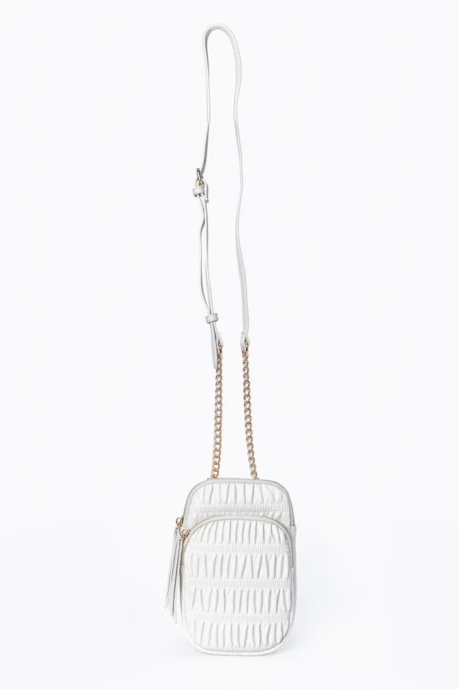 Ivory Ruched Crossbody Purse DOORBUSTER sold by Pink Lily product image thumbnail 2