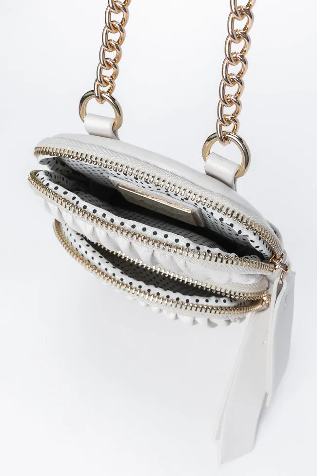 Ivory Ruched Crossbody Purse DOORBUSTER sold by Pink Lily product image thumbnail 3