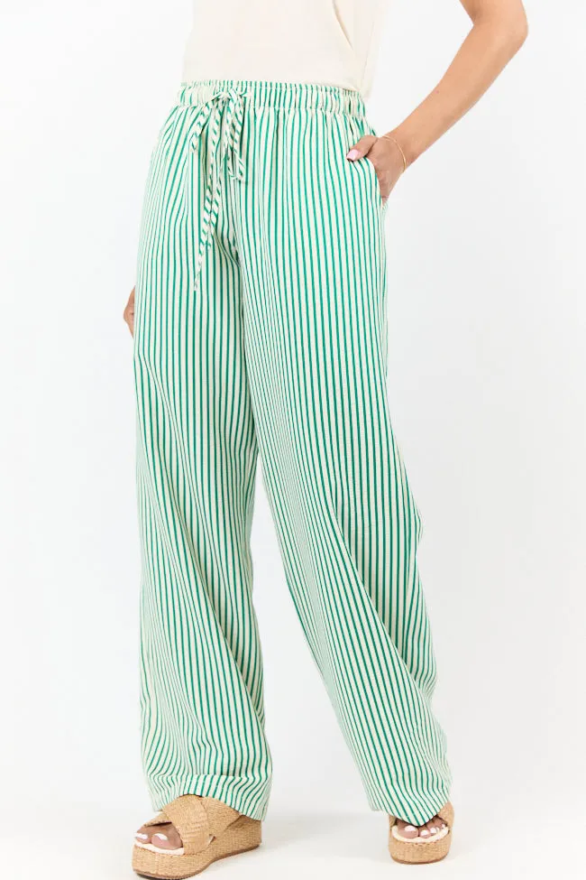 Shoreline Serenity Green Textured Stripe Pull On Pants FINAL SALE sold by Pink Lily product image thumbnail 5