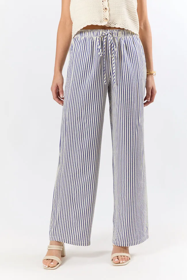 Shoreline Serenity Navy Textured Stripe Pull On Pants sold by Pink Lily product image thumbnail 3
