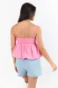Pinky Promise Pink Bubble Hem Tank SALE sold by Pink Lily
