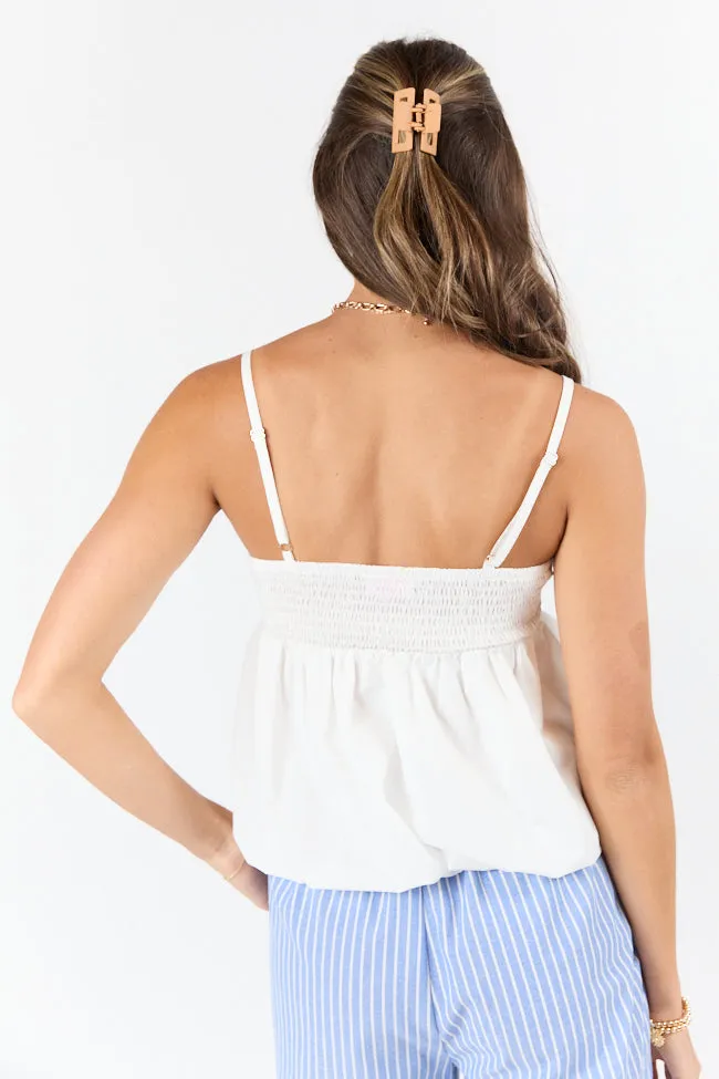 Pinky Promise Ivory Bubble Hem Tank FINAL SALE sold by Pink Lily product image thumbnail 4