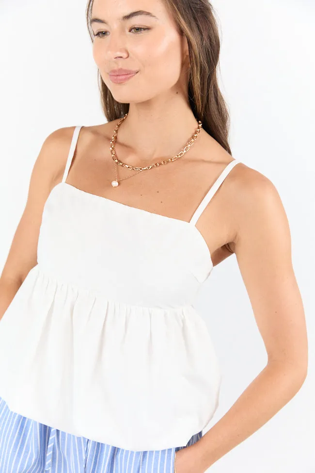 Pinky Promise Ivory Bubble Hem Tank FINAL SALE sold by Pink Lily product image thumbnail 3