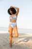 Marina Mood Blue and Ivory Vintage Floral Print Bikini Bottom FINAL SALE sold by Pink Lily