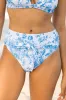 Marina Mood Blue and Ivory Vintage Floral Print Bikini Bottom FINAL SALE sold by Pink Lily