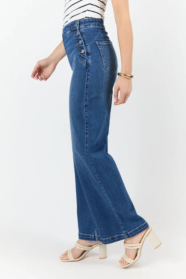 Sailor Medium Wash Wide Leg Jeans FINAL SALE sold by Pink Lily product image thumbnail 4