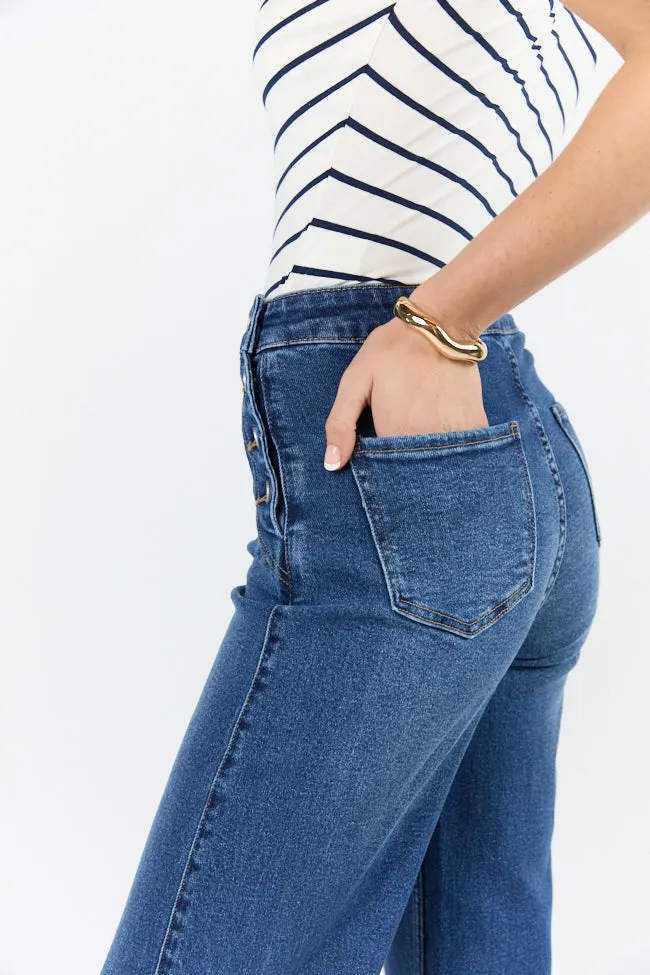 Sailor Medium Wash Wide Leg Jeans FINAL SALE sold by Pink Lily product image thumbnail 5