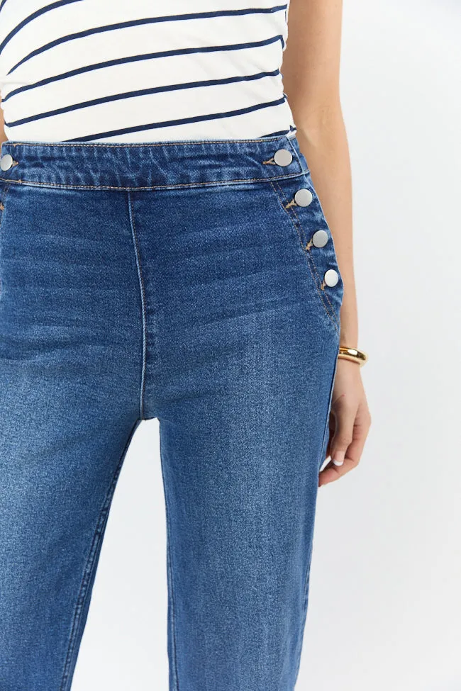 Sailor Medium Wash Wide Leg Jeans FINAL SALE sold by Pink Lily product image thumbnail 3