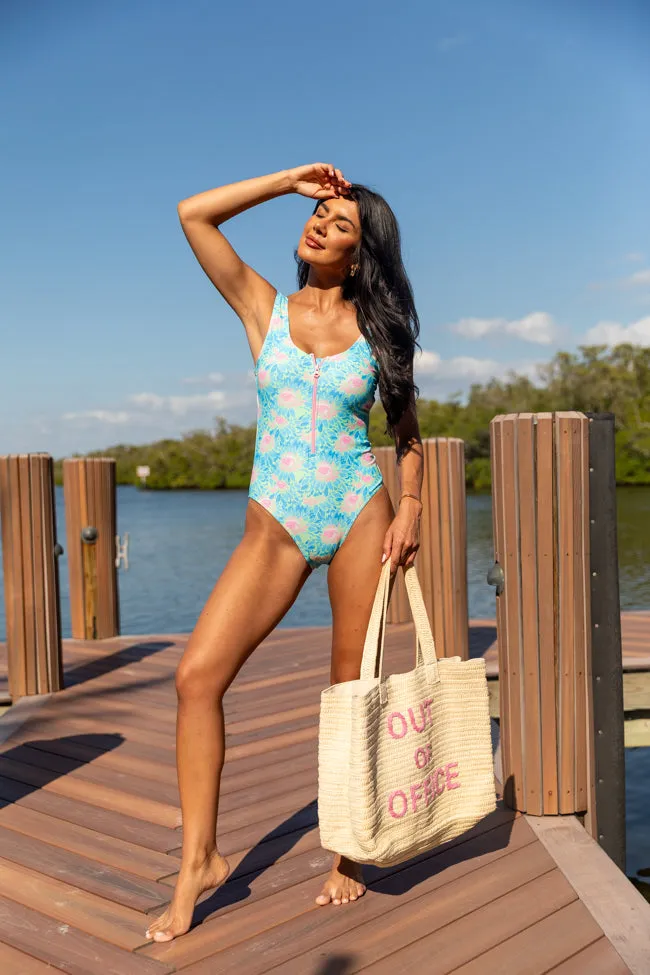 Zip It Multi Floral Zip Up One Piece Swimsuit FINAL SALE sold by Pink Lily product image thumbnail 3