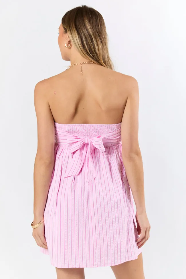 Dancin' Down The Shore Strapless Striped Mini Dress sold by Pink Lily product image thumbnail 3