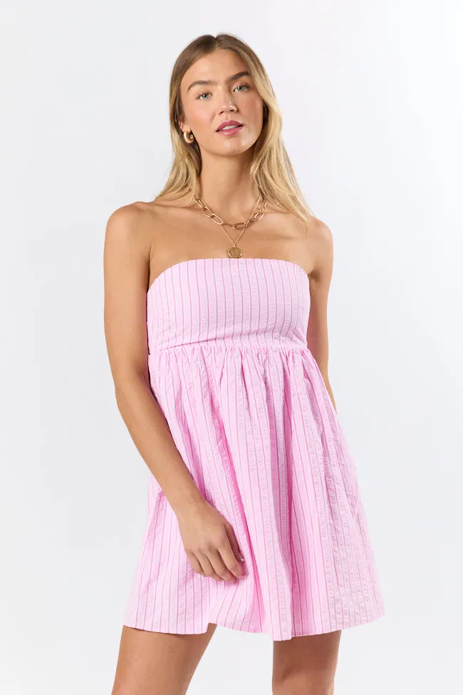 Dancin' Down The Shore Strapless Striped Mini Dress sold by Pink Lily product image thumbnail 5
