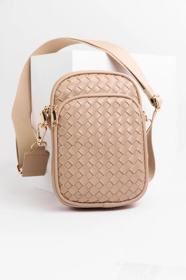 Natural Woven Crossbody Purse sold by Pink Lily