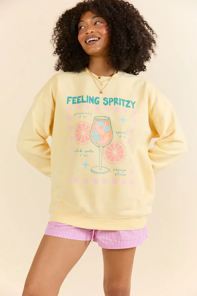 Feeling Spritzy Light Yellow Graphic Sweatshirt sold by Pink Lily product image thumbnail 3