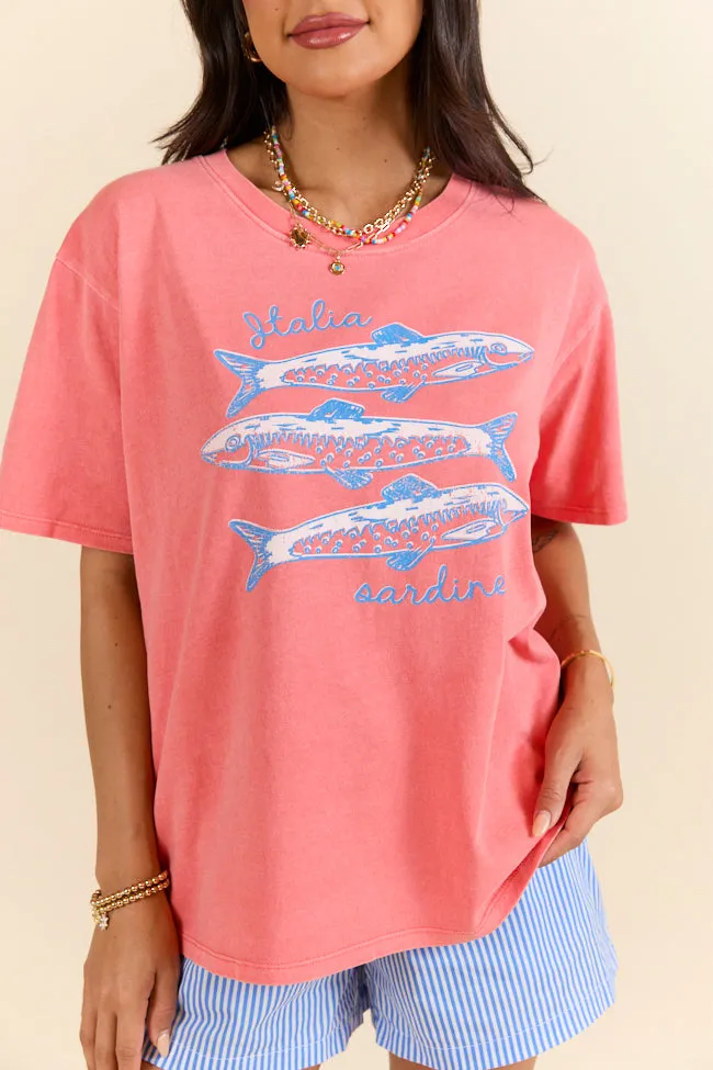 Italia Sardines Coral Graphic Tee sold by Pink Lily product image thumbnail 2
