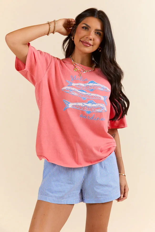 Italia Sardines Coral Graphic Tee sold by Pink Lily product image thumbnail 3