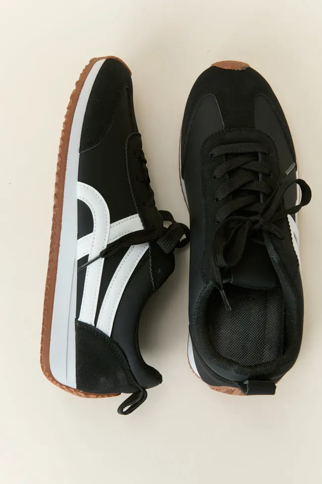Madeline Black Stripe Sneakers SALE sold by Pink Lily product image thumbnail 2